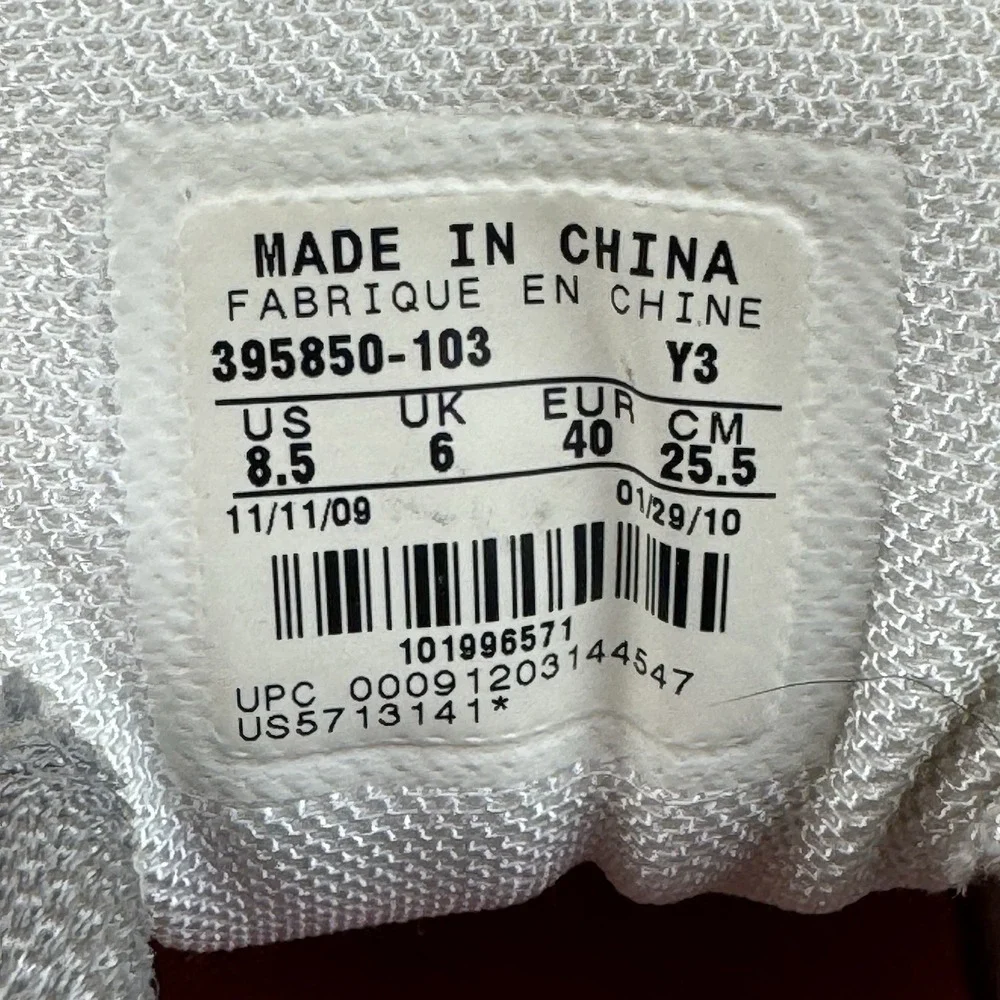 Nike size standard